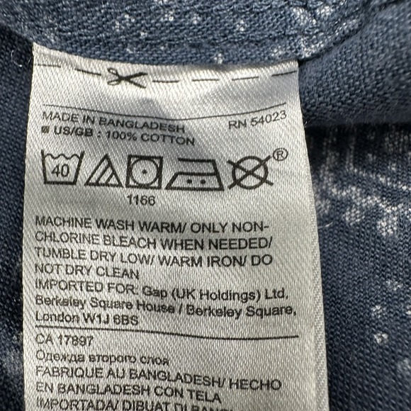 Banana Republic Bandana Shirt Men Small Camden Fit Blue All Over Print Cotton - Picture 9 of 12